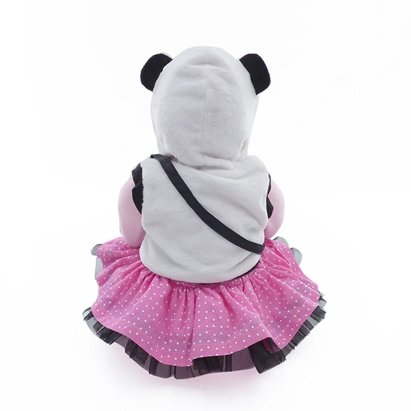Nicery 20 дюймов 50 см Кукла реборн Мягкий Силиконовый мальчик девочка игрушка реборн кукла подарок для детей белая одежда панда кукла