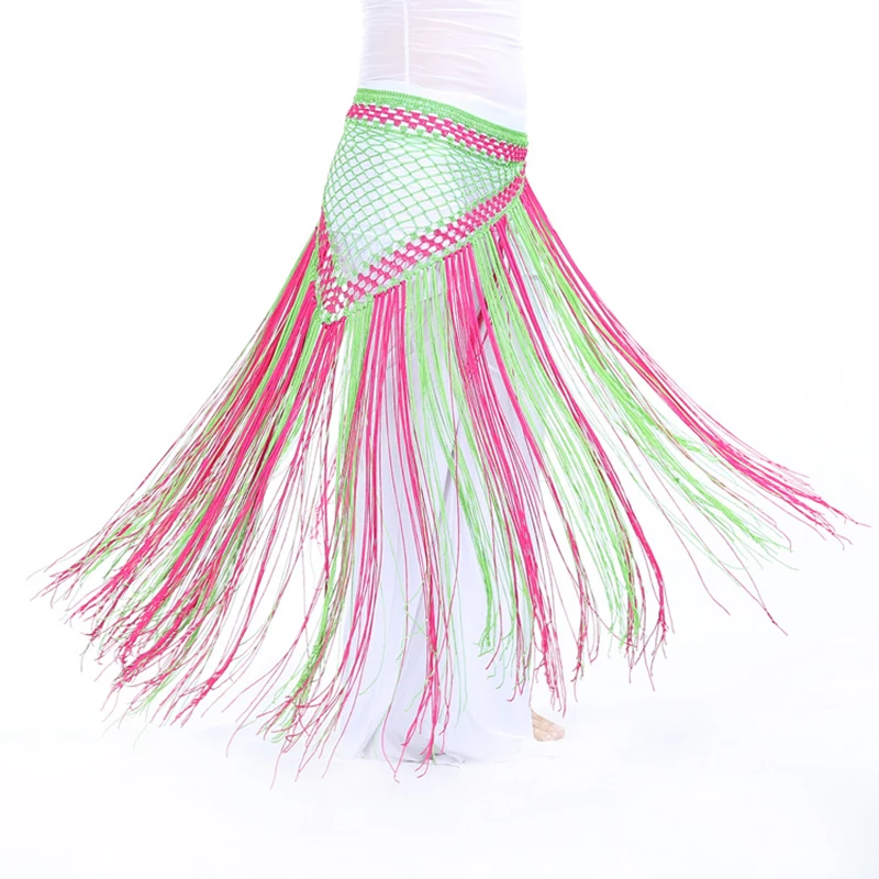 Леди для женщин полотенце с бахромой треугольная шаль красочные стиль танец живота костюмы Талия цепи хип полотенца Русалка