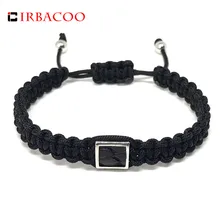 

IRBACOO 2018 Men Bracelet Snake Leather Braiding Nylon Cord Charm Bacelet For Men Jewelry Gift pulsera hombres