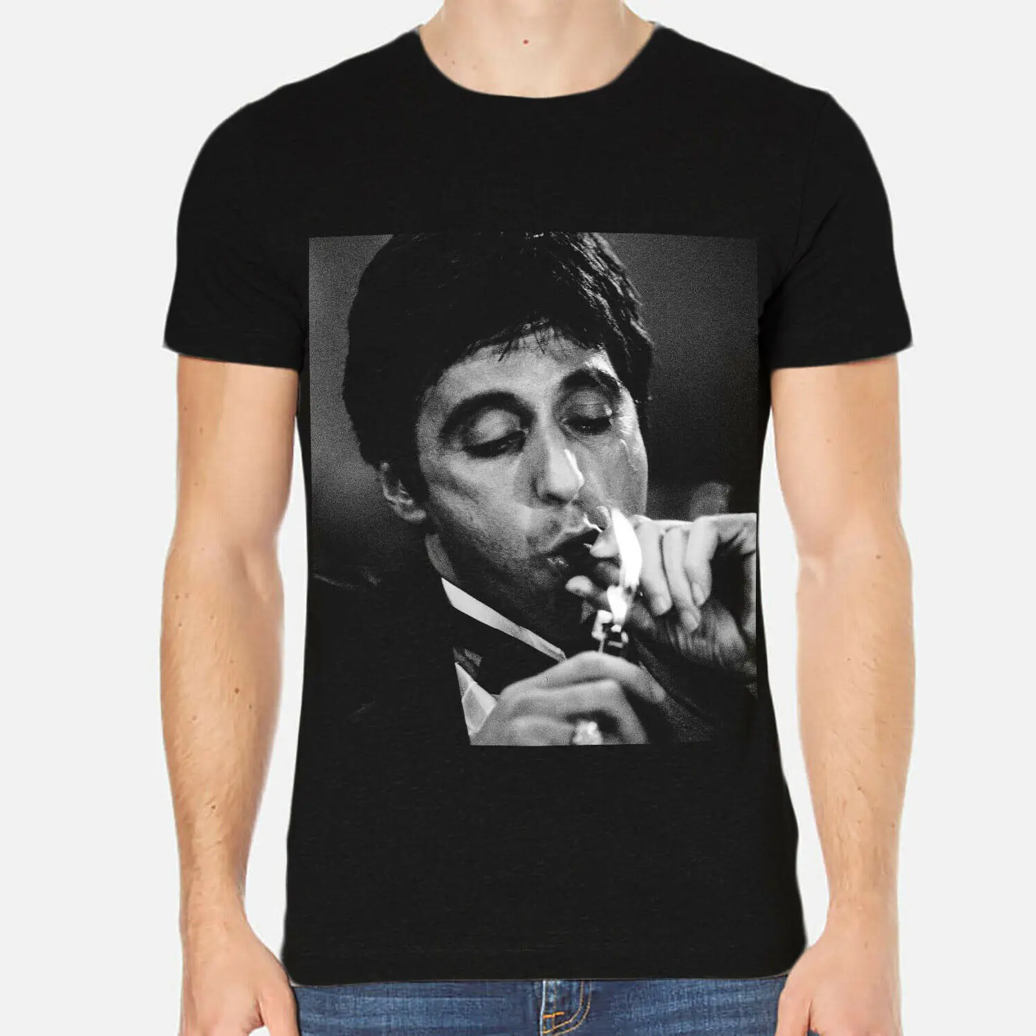 

Al Pacino Tony Montana Scar Face Celebrities Men T-Shirt 2019 Fashion Summer Street Cross Fit O-Neck Hipster Print Tee Shirts