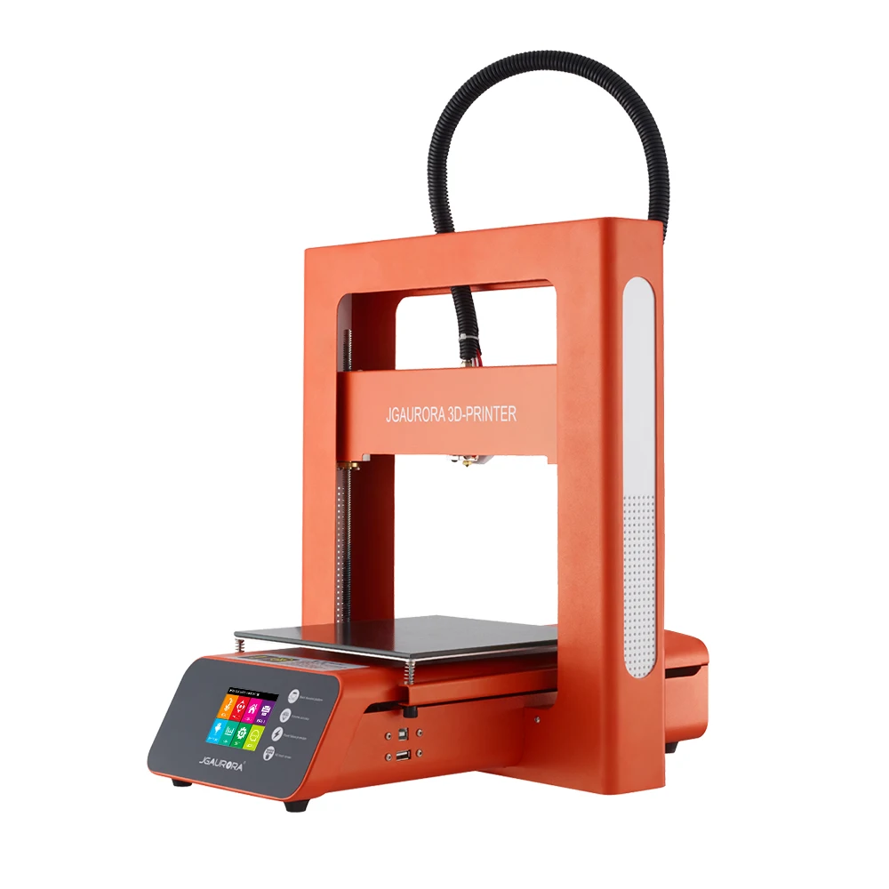 JGAURORA A3S 3D-принтеры набор "сделай сам" Полный металлический каркас 2,8 дюймовый цветной Сенсорный экран заканчивается нить обнаружения возобновить печать - Цвет: Orange Color