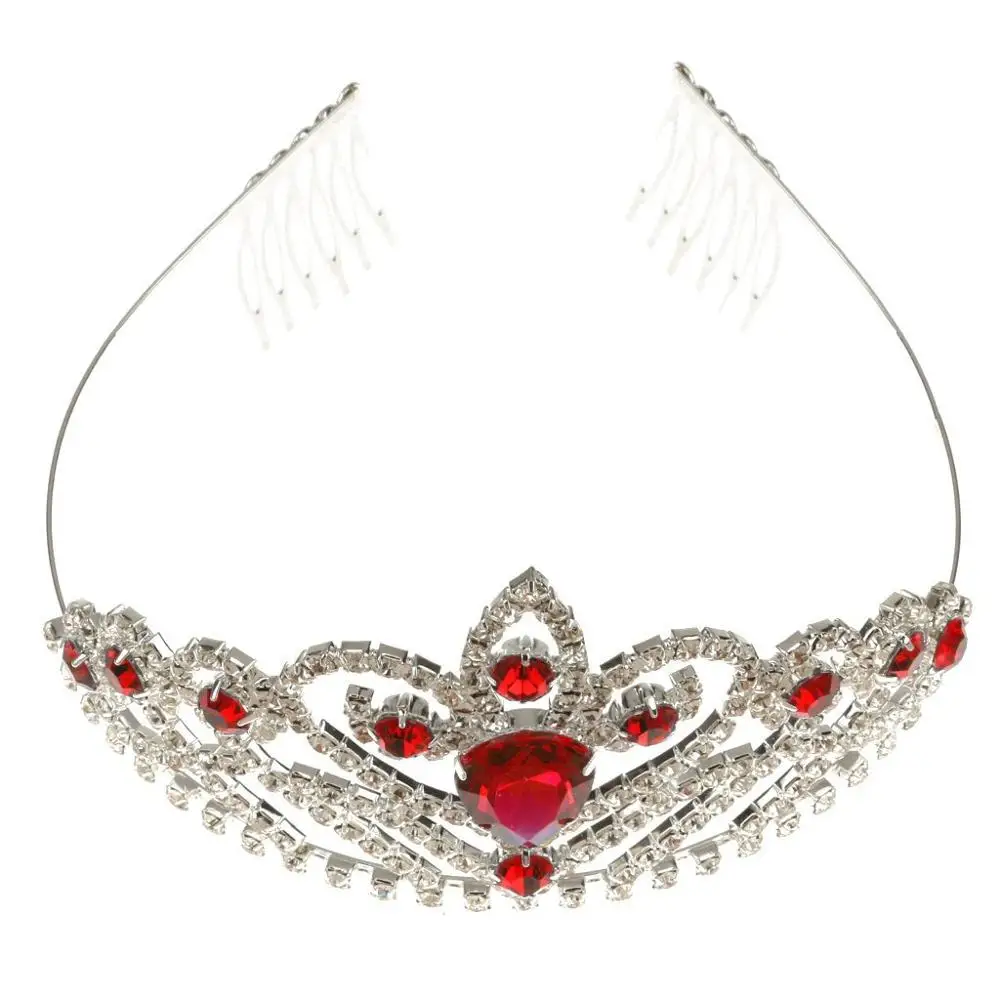 Ожерелье с подвеской со стразами диадемы, серьги для женщин Пышные свадебные короны свадебные аксессуары для волос