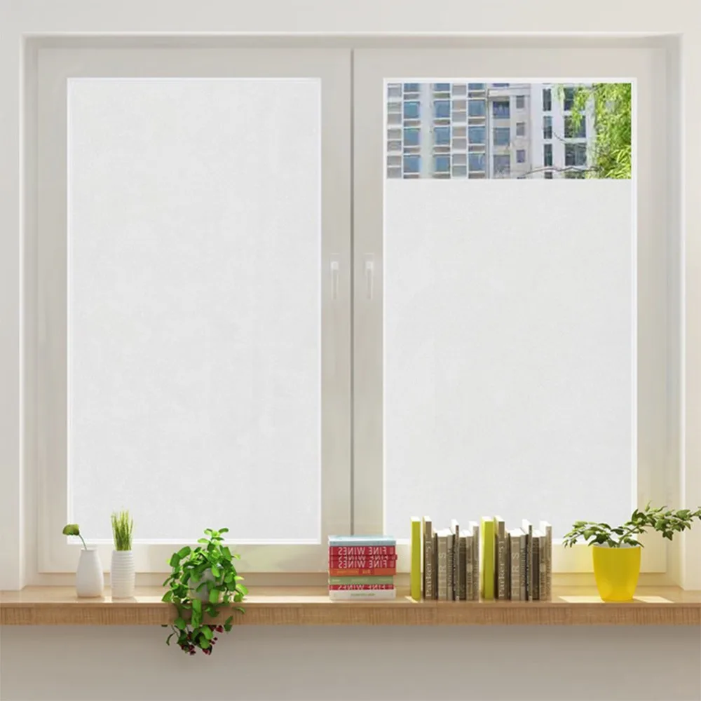 45*200cm Non Adhesive Frosted Window Film Privacy Static Cling DIY