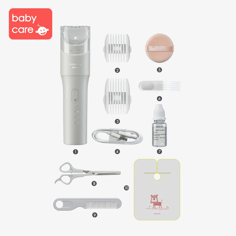 Babycare машинка для стрижки волос ультра-тихий домашний волос для новорожденных Детские Ножнички перезаряжаемая электрическая машинка для стрижки волос