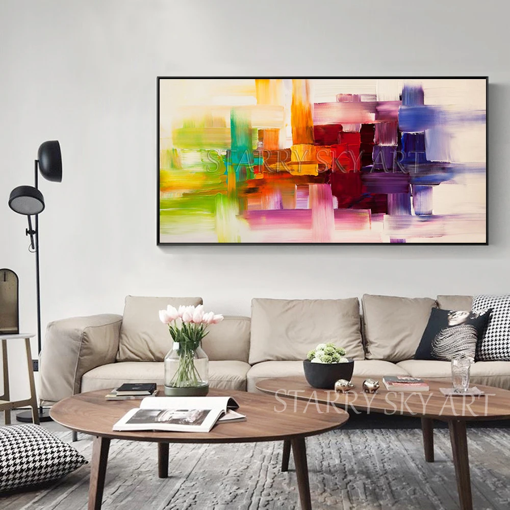 Beautiful Fine Art Pure Hand-painted Contemporary Abstract Oil Painting Large Painting Big Textured Knife Abstract Oil Painting