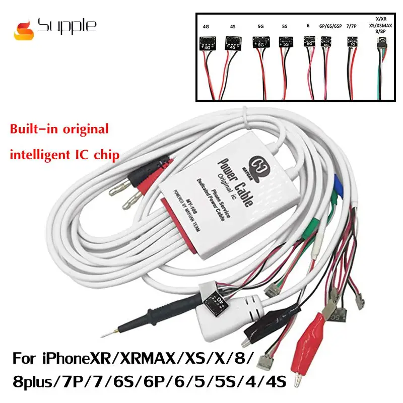 

Multipurpose Phone Power Current Test Cable for iPhoneXS XSMAX XR 4 5 6 7G 7P 8G 8P X DC Power Supply Phone Current Test Cable