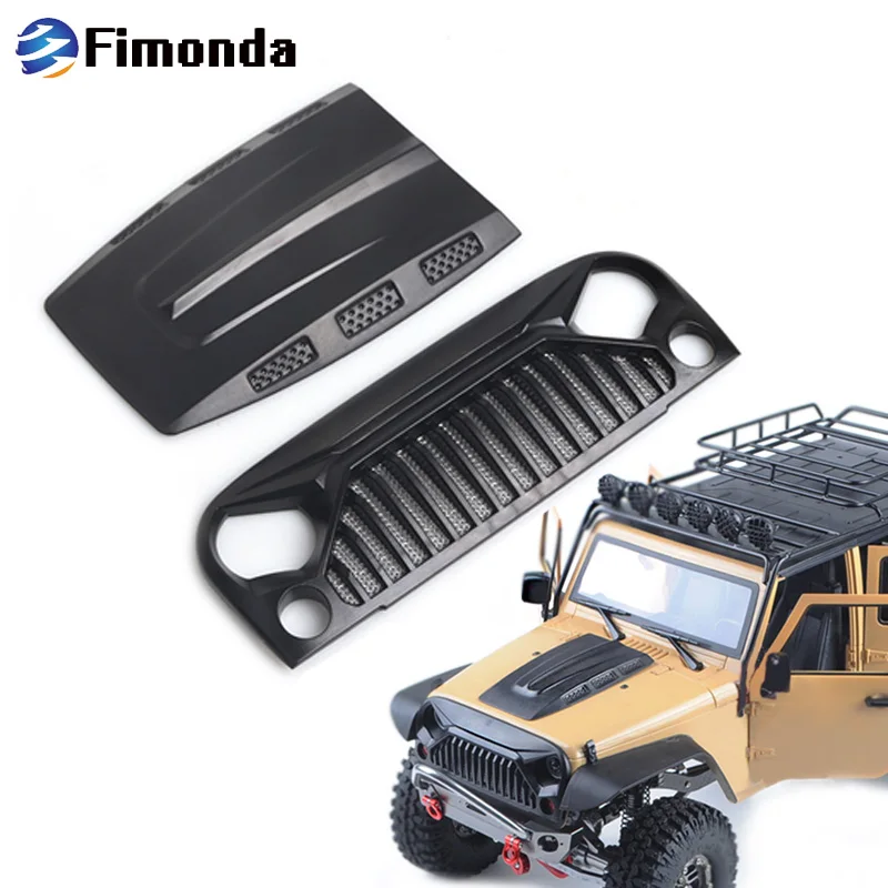 

RC Avenger Engine Cover Eagle Angry Face Intake Grille For 1/10 RC Crawler Car Axial Scx10 Jeep Wrangler 90046 Modification Part