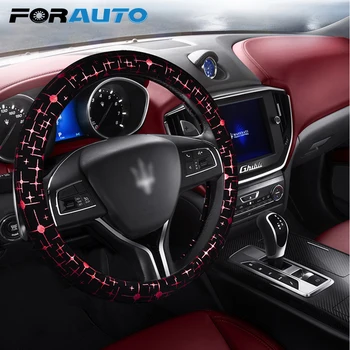 

Artificial Leather Steering wheel Cover DIY 4 Colors Anti-Slip Car-covers