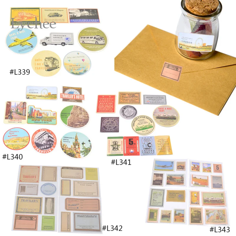 Online kopen Wholesale reizen scrapbook stickers uit China reizen