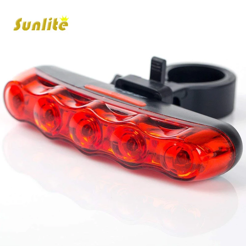 5 LED Fiets achterlicht Hoge helderheid 3 Mode Fietsen Veiligheid Rode lamp Anti shock Licht met