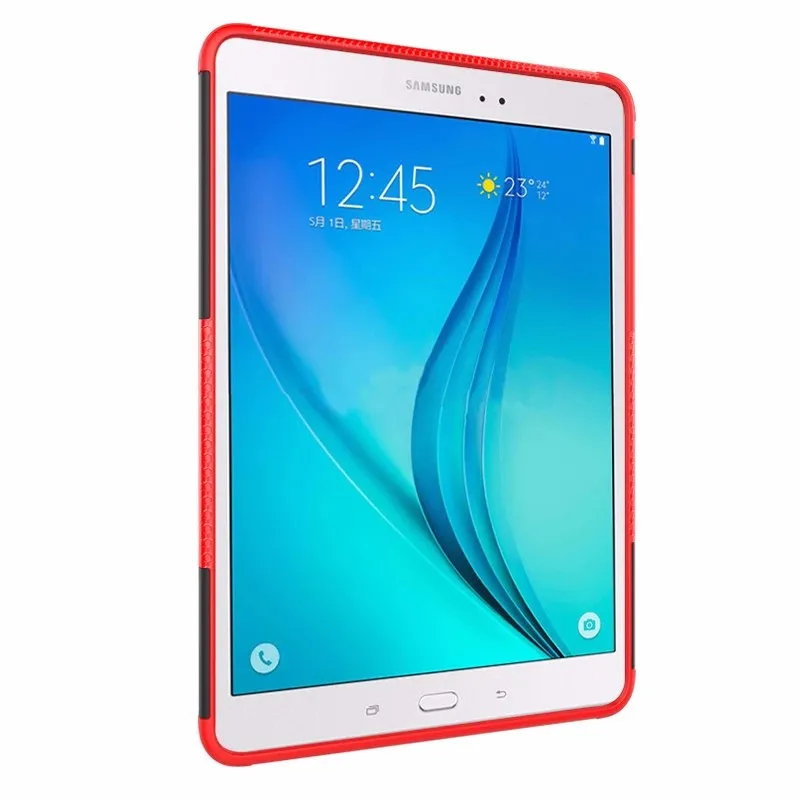Чехол для SAMSUNG Galaxy Tab A, 9,7 дюймов, планшет, SM-T555, T550, 555, 550, гибридный, с подставкой, жесткий, силиконовый, резиновый, армированный, чехол, в подарок, 3 в 1