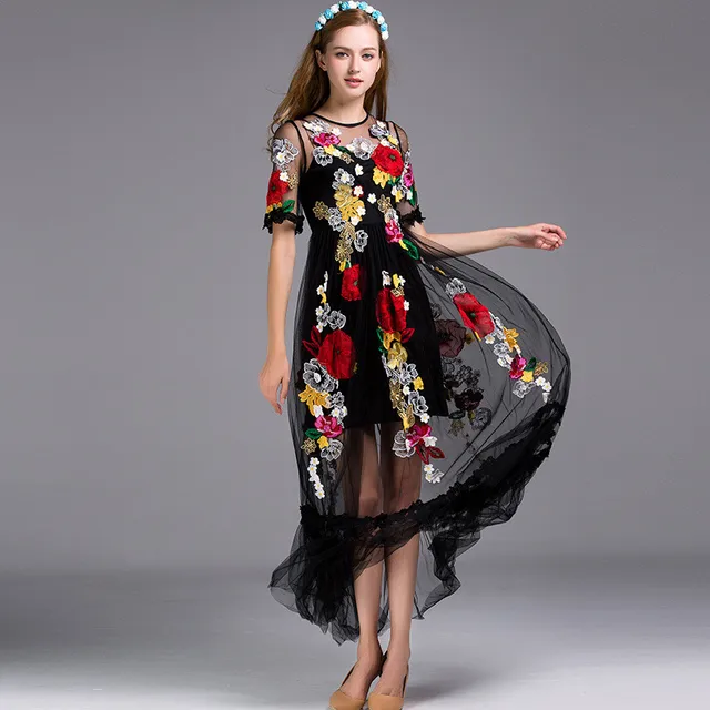 Floral Embroidered Dress