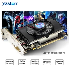 Yeston GeForce GT 1030 GPU 2 ГБ GDDR5 64 бит игровой настольный компьютер PC Видео Графика карты поддерживают