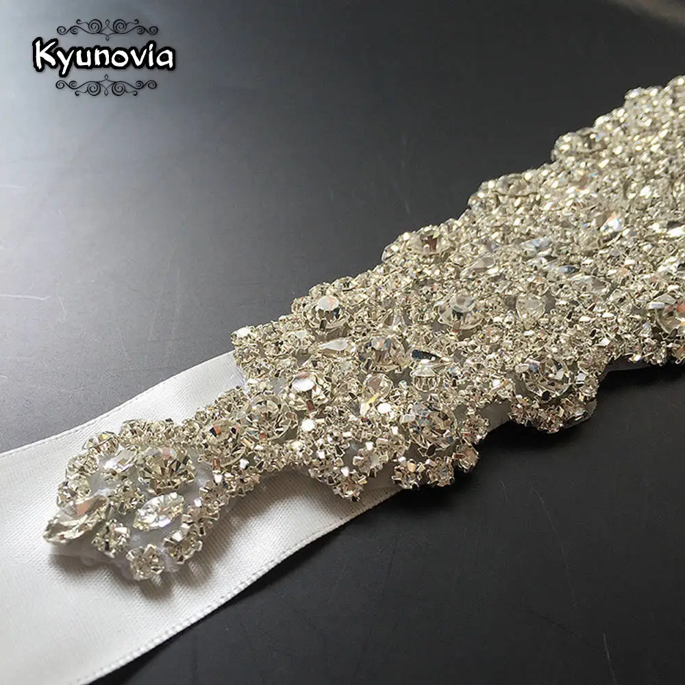 Женский атласный пояс со стразами Kyunovia вечерние атласные свадебные пояса для