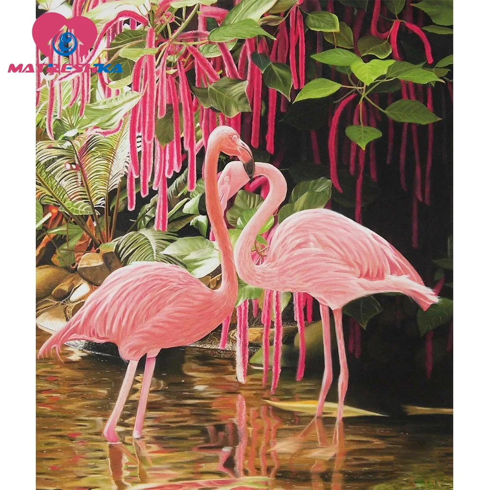 

5d diy diamond painting flamingo Diamond embroidery diamond painting full square Paintings from diamonds of animal stickers