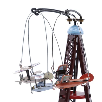 

Wind Up Toy Rotating Airplane Carousel Clockwork Tin Toys, Funny Vintage Toy for Children/Adult Gift