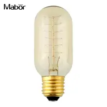 Электрическая лампочка эдисона E27 свет лампы накаливания 40 W/220 V освещение T45