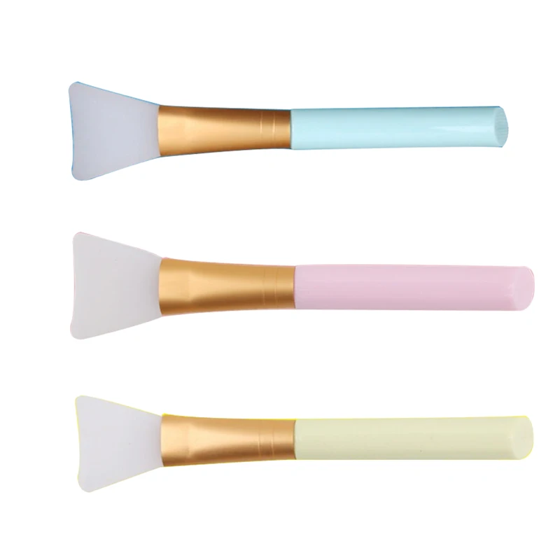 

1PCS Professional Silicone Face Mask Brush Mask Mud Mixing Brush Tool 3 Colors Soft Make Up Brushes Face Care Tool 110*15*32MM