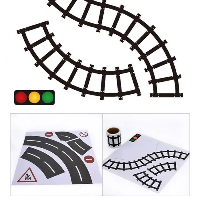 Дорожная лента для автомобильных игрушек Автомобильная подиумная клейкая лента игровая комната напольная наклейка съемный трек YH-17