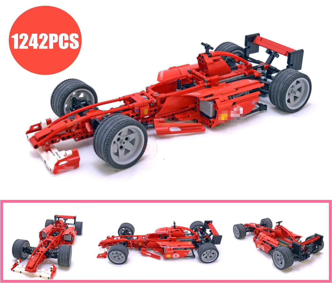 

New Racing Car 1:8 Formula Fit Legoings Technic Car City Model Building Kit Blocks Bricks Toys 8386 DIY Kid Gift Birthday
