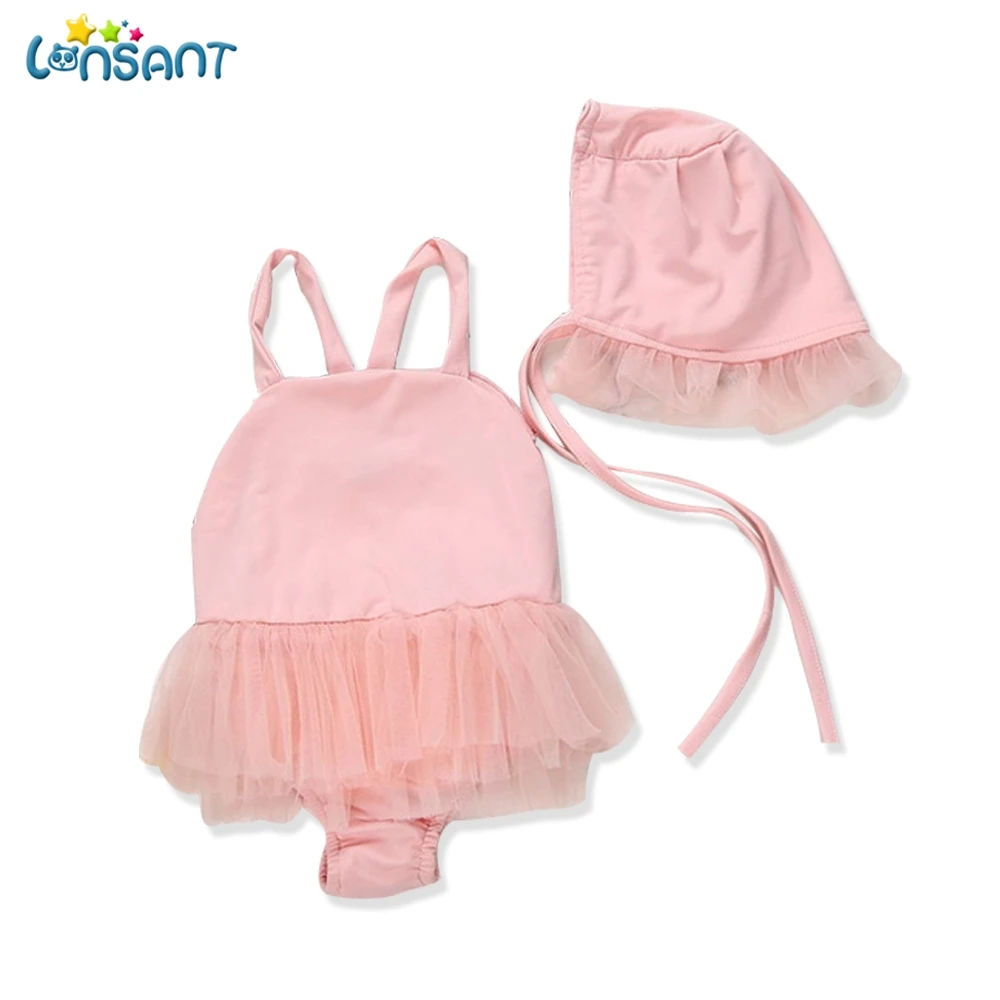 

LONSANT New 2017 Girls Swimsuit Kids Swimming Angel Wing Mesh One-Piece Sling Children's Baby Swimwear + Cape Bather