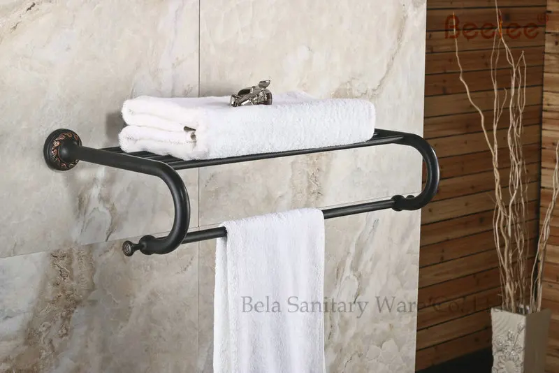 Вешалка для полотенец Beelee BL8403B из латуни 60 см|towel rack|bathroom towel rackbathroom wall racks |