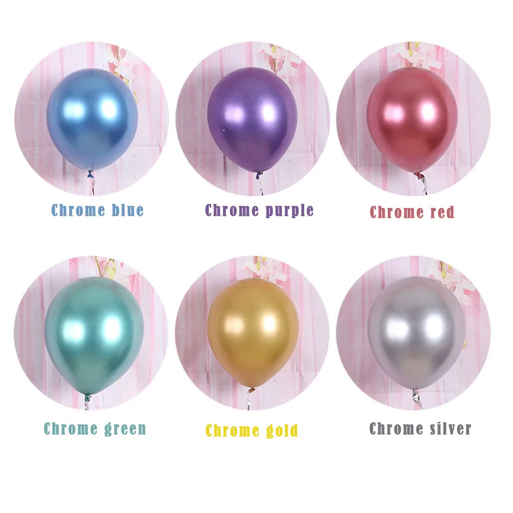 

2019 household products exquisite and good-looking 50Pcs Chrome Shiny Metallic Latex Balloons for Birthday Wedding Grad Party