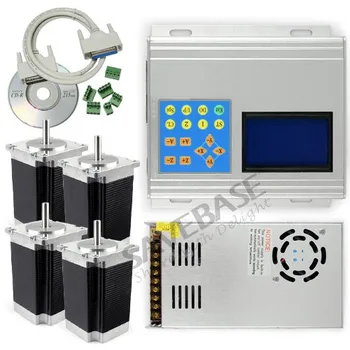 

SAVEBASE CNC Kit 4Axis TB6560 Driver & Box,Keypad,Display,2.1Nm Nema 23 Stepper Motor,PSU