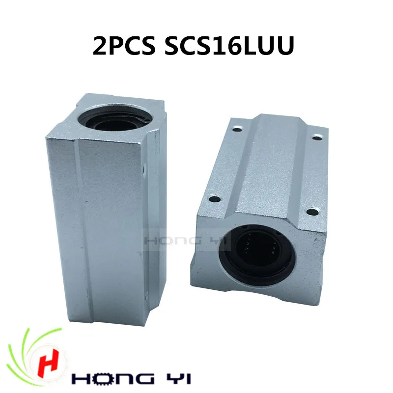 

Free shipping 2pcs SCS16LUU 16mm Linear Ball Bearing Pellow Bolck Linear unit for SBR16 CNC