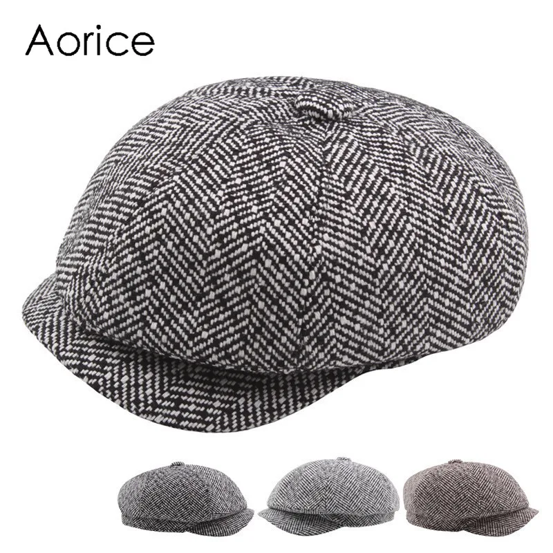 Aorice CF9110 2019 Новая модная осенняя и зимняя шерстяная вязаная восьмиугольная кепка