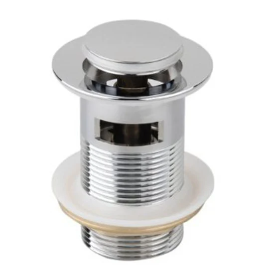 8cm Bung Sink Washbasin Brass Cap with Small Overflow Pop upin Drains