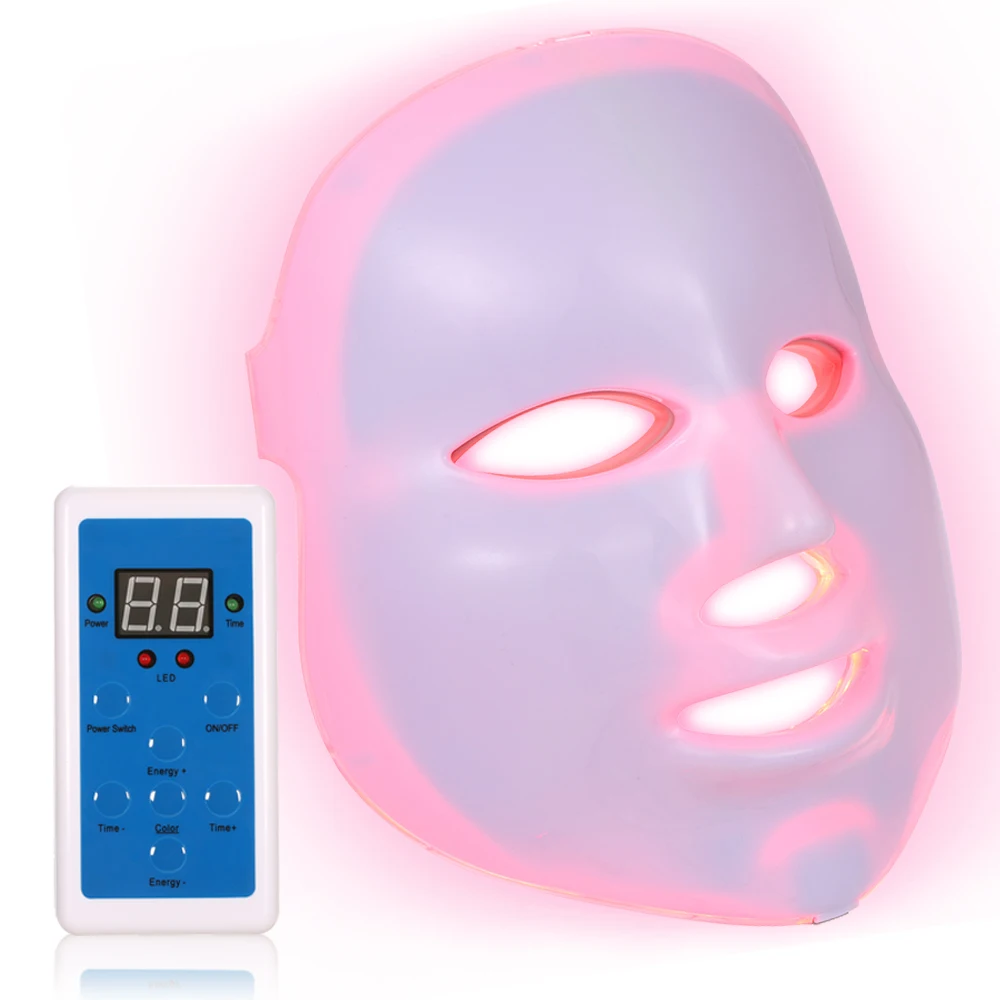 

New7Colors 5 Levels PDT Facial Skin Care Light EU/UK/US Plug Photon Beauty Therapy Mask Wrinkle Acne Removal Spa Facial Care