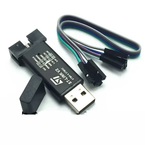 1 комплект ST LINK Stlink ST-Link V2 Mini STM8 STM32 симулятор скачать программист Программирование с крышкой DuPont кабель