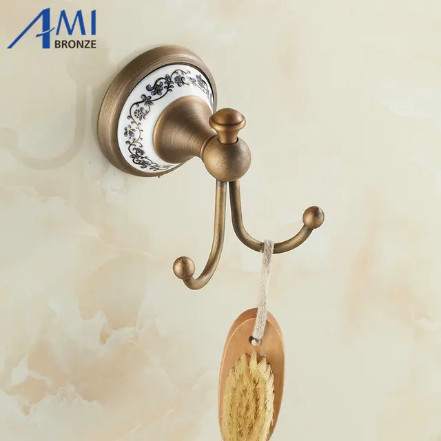 Antique Porcelain Br Clothes Hook Wall Mounted Bathroom Antique Porcelain Br Clothes Hook Wall Mounted Bathroom Accessories Robe Hooks 7001ajp
