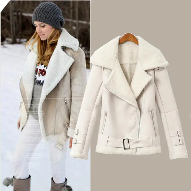 Veste en daim avec fourrure femme Clearance