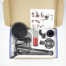 BM800 конденсаторный микрофон Cardioid Pro аудио студия вокальный Запись микрофон+ Поп фильтр+ NB35 подставка держатель