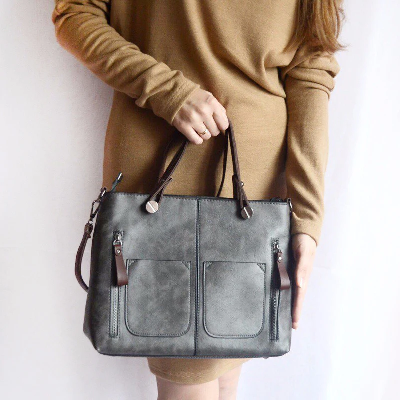 

DALFR Brand Women Crossbody Bag Ladies Leather Top-handle Bags Luxury Women Handbags Designer Women Messenger Bag