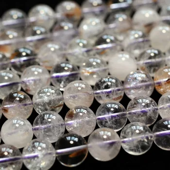 

Meihan (39 beads/set/62g) low price Natural 10mm Cacoxenite P79 quartz smooth round beads for jewelry making