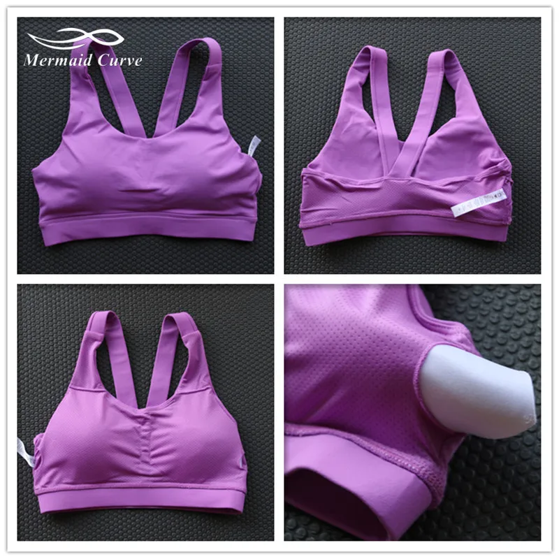 Cena Mermaid Curve Quality damskie biustonosze sportowe do biegania joga Athletic jednolita sukienka kopertowa pas piersiowy kamizelka damska topy fitness