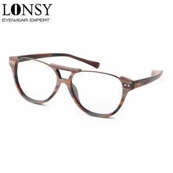 

LONSY Acetate Eye Glasses Frames For Women Brand Designer Computer Optical Frame For Myopia Spectacle frame oculos De Grau