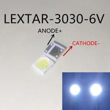 1000 шт. PCT Lextar светодиодный фонарь высокой мощности Светодиодный 1,8 Вт 3030 6 в холодный белый 150-187LM PT30W45 V1 ТВ применение 3030 smd светодиодный Диод