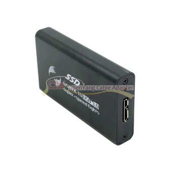

10PCS/CY 50mm mini PCI-E mSATA 6Gbps Solid State SSD to USB 3.0 Hard Disk Case Enclosure Black Color
