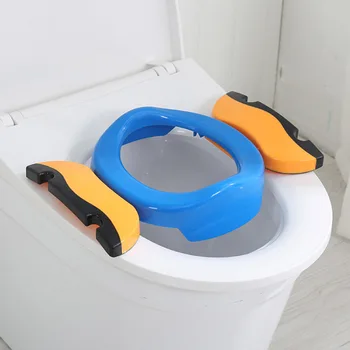 

Travel Potty Rings with 10 Toilet bags For Kids 2 in 1 Portable Baby Infant Chamber Pots Foldaway Toilet Training Seat