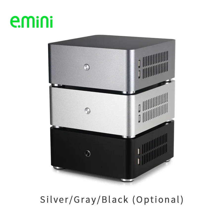 E. mini H80S Mini ITX компьютерный чехол ПК с алюминиевым корпусом шасси двумя USB3.0