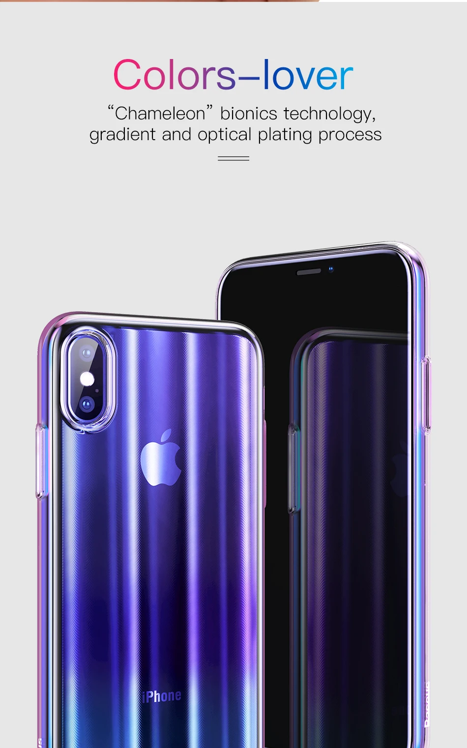 Роскошный чехол Baseus Aurora для iPhone Xs Max XR Xs, градиентный жесткий пластиковый защитный чехол из поликарбоната для iPhone, задняя крышка для телефона