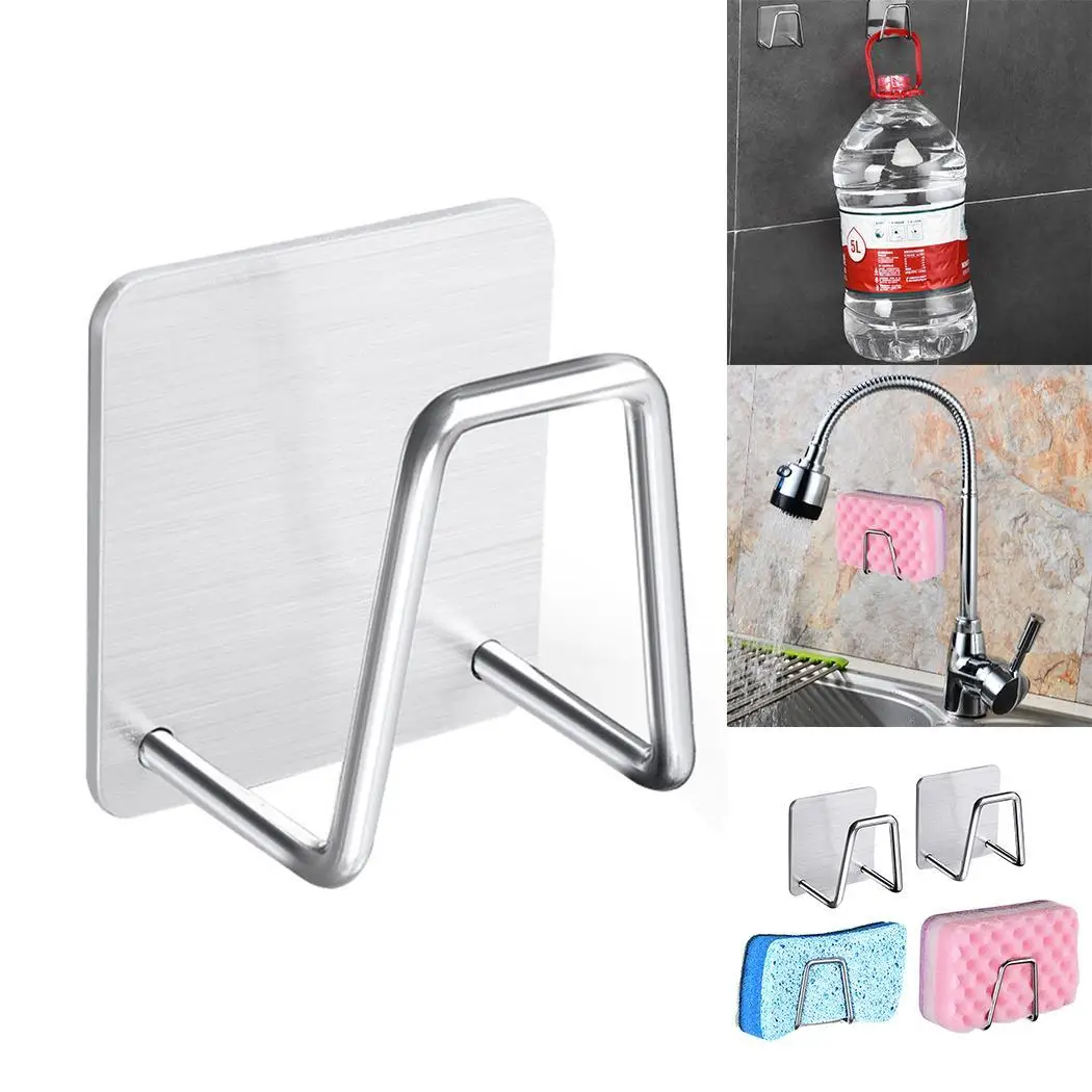 

Bathroom Kitchen Sponge Clothes Storage Rack Shelf Suction Kitchen Clean Holder Clip Rag Hollow Drain Rack Soap Hanging Shelves
