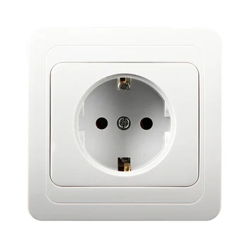 

EU Standard Electrical Wall Charger Adapter Charging Wall Germany Plug Socket Power Outlets,White,16A,Grounded,PC Panel