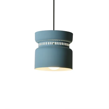 Fashion Art Decor Lamp Cylindrical Lampshade Pink Blue Painted Aluminum Restaurant Shop Pendent Light Cafe Chandelier Lighting Fashion Art Decor Lamp Cylindrical Lampshade Pink Blue Painted Aluminum Restaurant Shop Pendent Light Cafe Chandelier Lighting