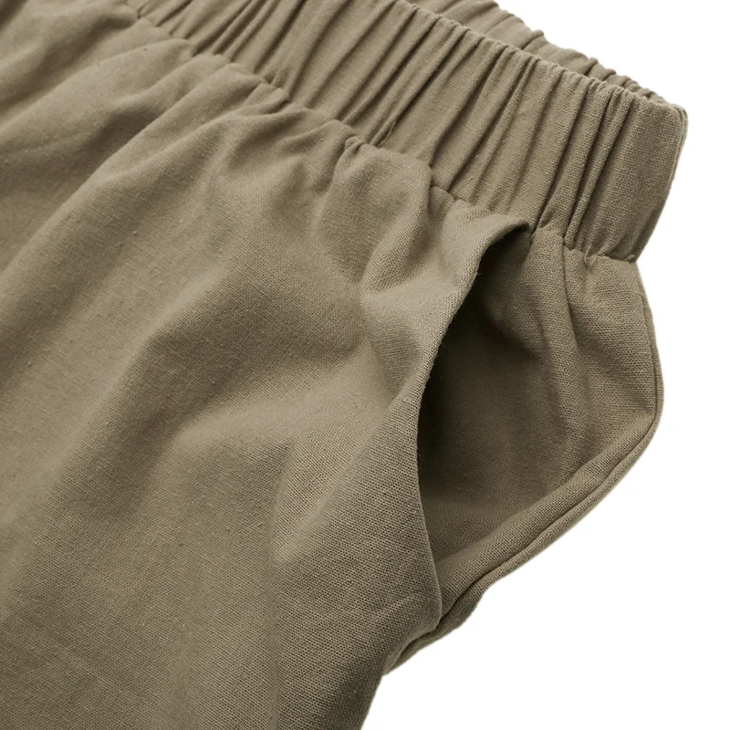 Женские хлопковые льняные женские мешковатые штаны больших размеров, свободные широкие штаны с карманом, женские повседневные мешковатые шаровары на лето и осень