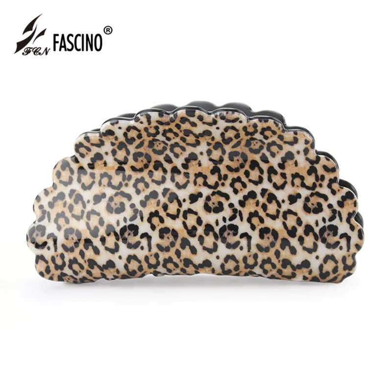 

2018 New Design High Quality Hair Crab Leopard Print Resin Hair Claw Clips For Women Girls Plastic Hairpin Vertical Clamp Tiara